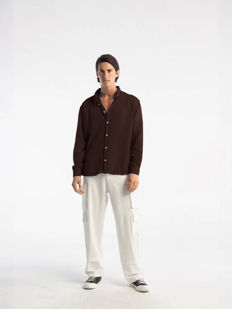 GIESTO Oversized Button-Up Long Sleeve Shirt - Image 1